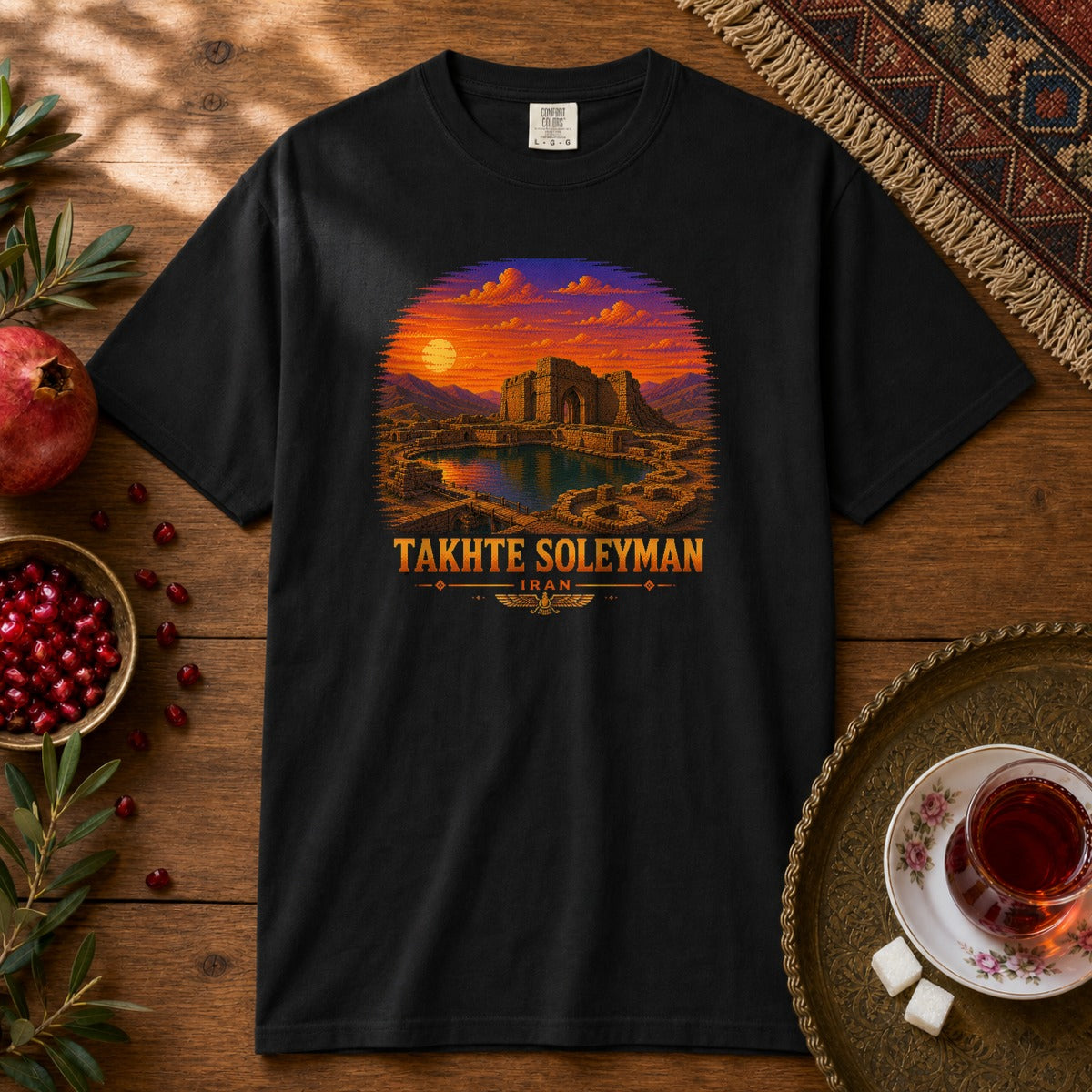 Takhte Soleyman - Pixel Art Premium Tee - Black
