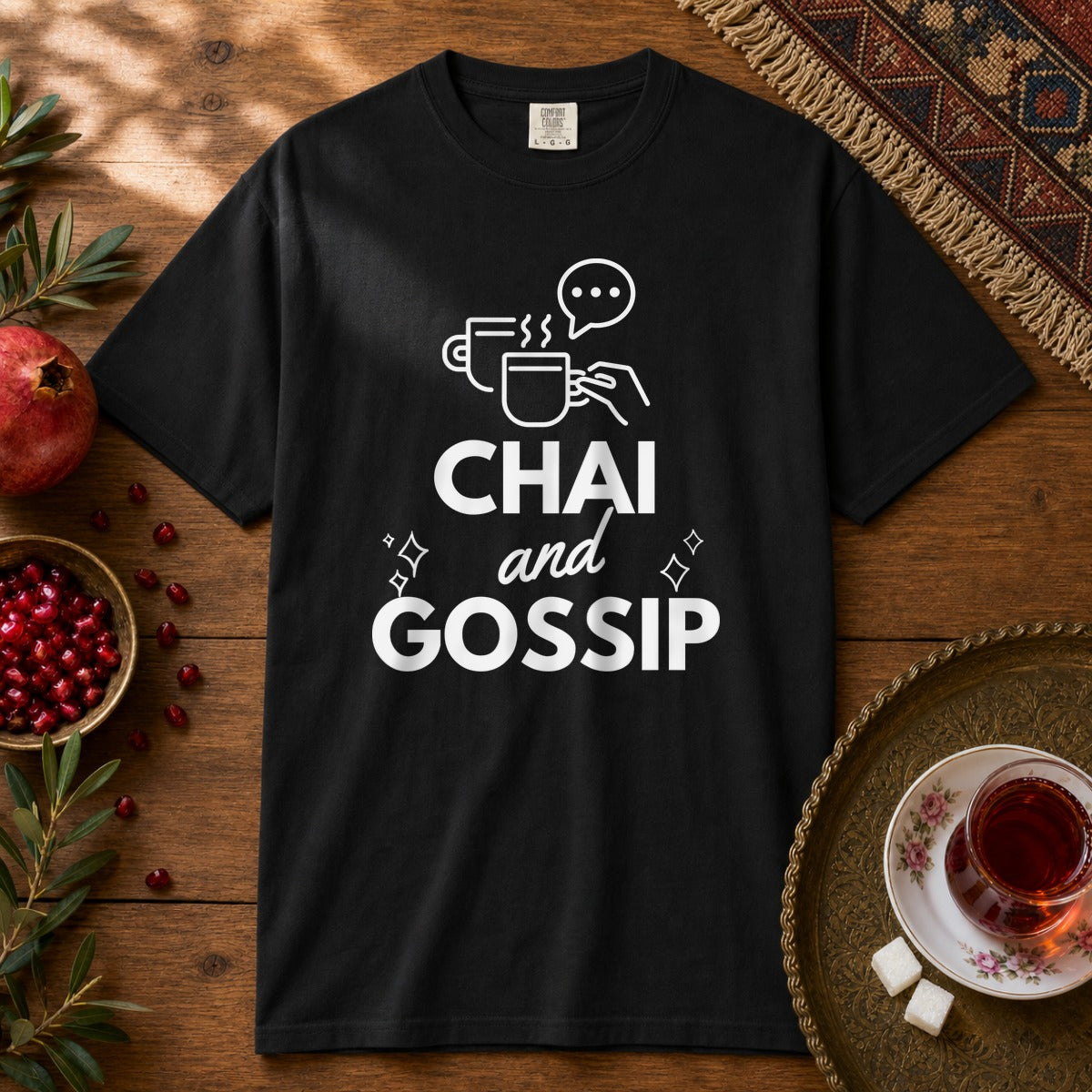 Chai and Gossip Premium Tee - Black