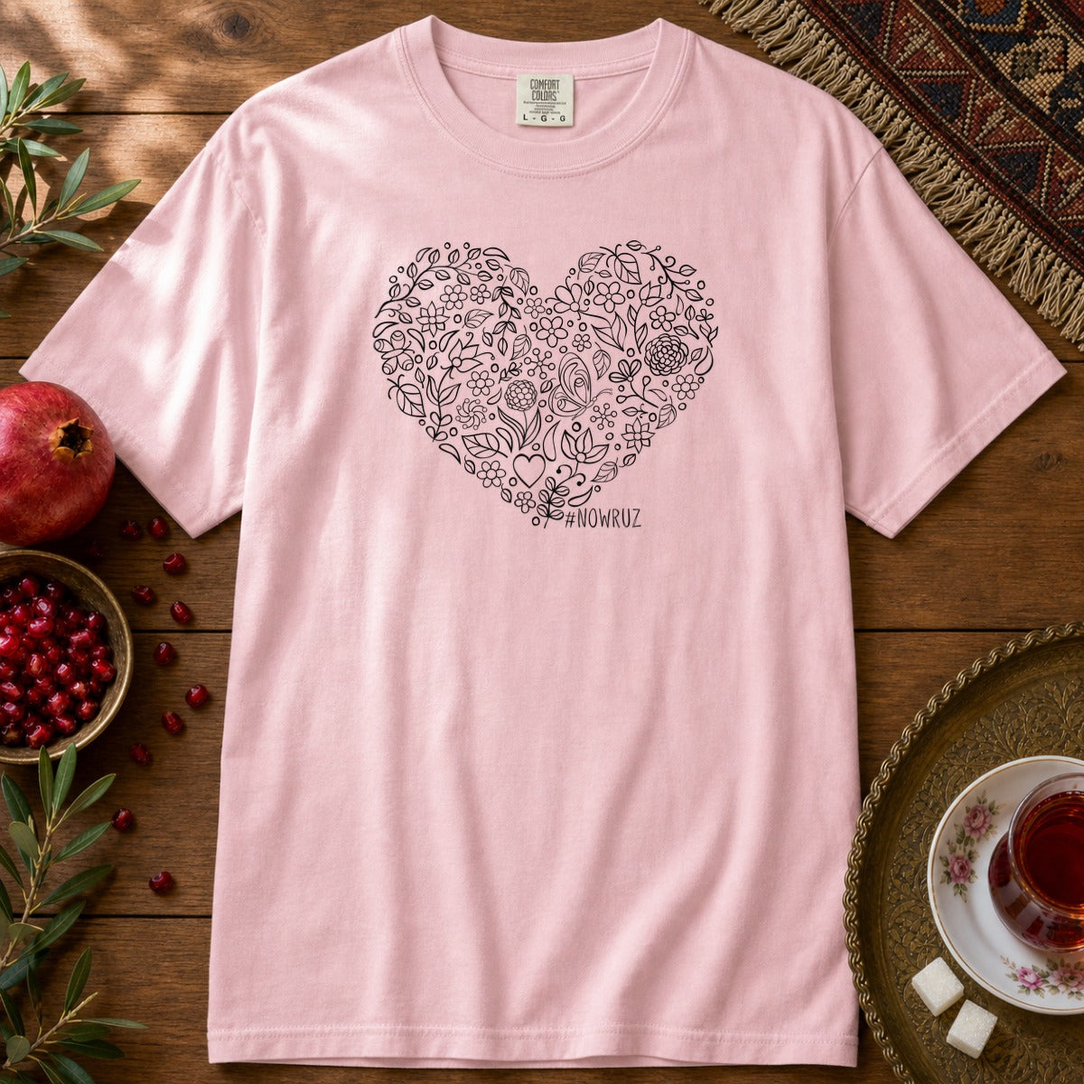 Nowruz Heart Premium Tee - Blossom