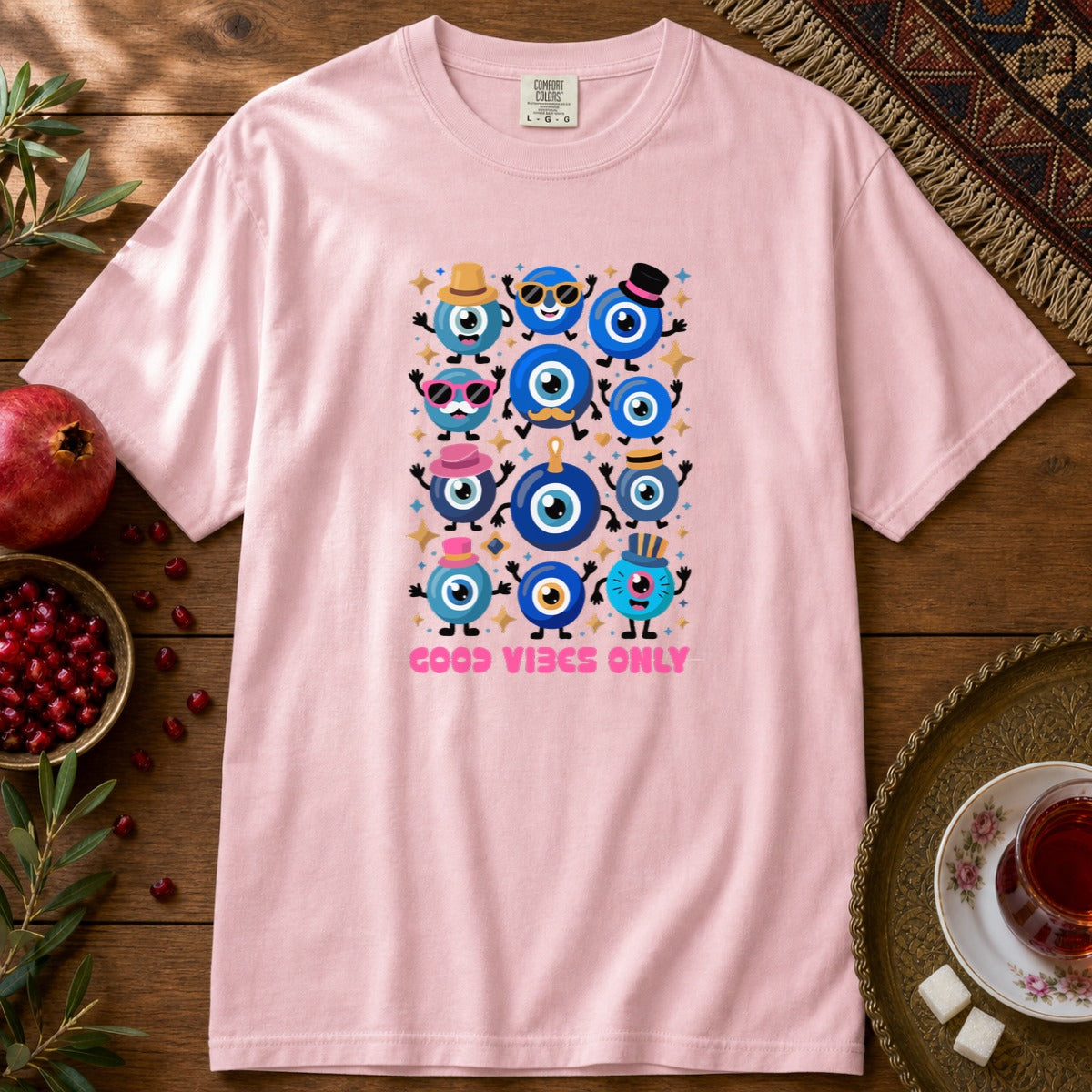 Good Vibes Only Premium Tee - Blossom