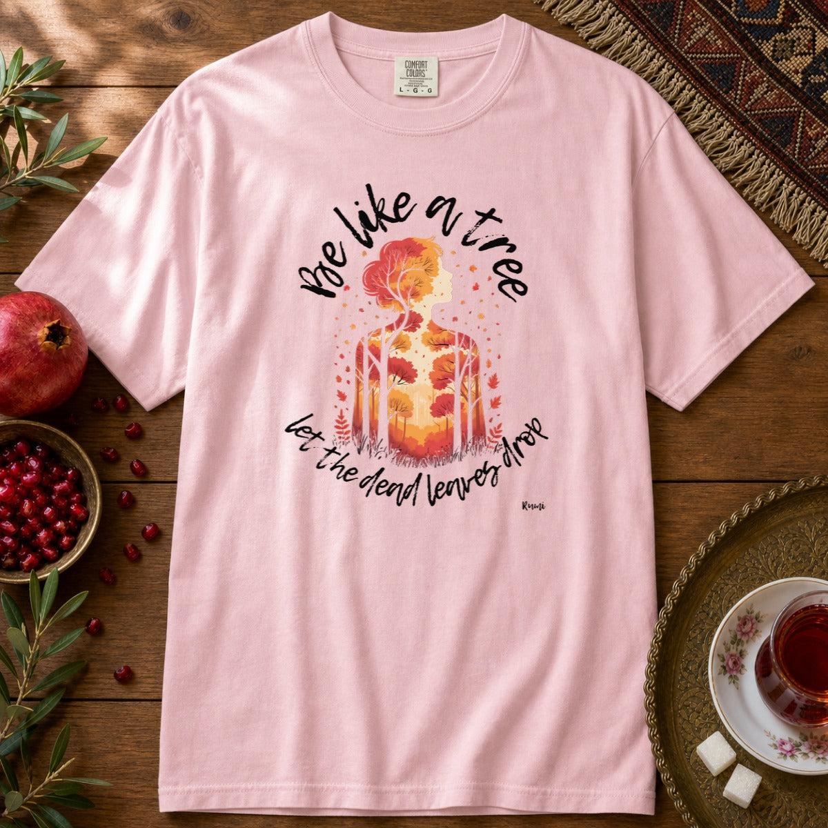 Be Like a Tree - Rumi Premium Tee - Blossom