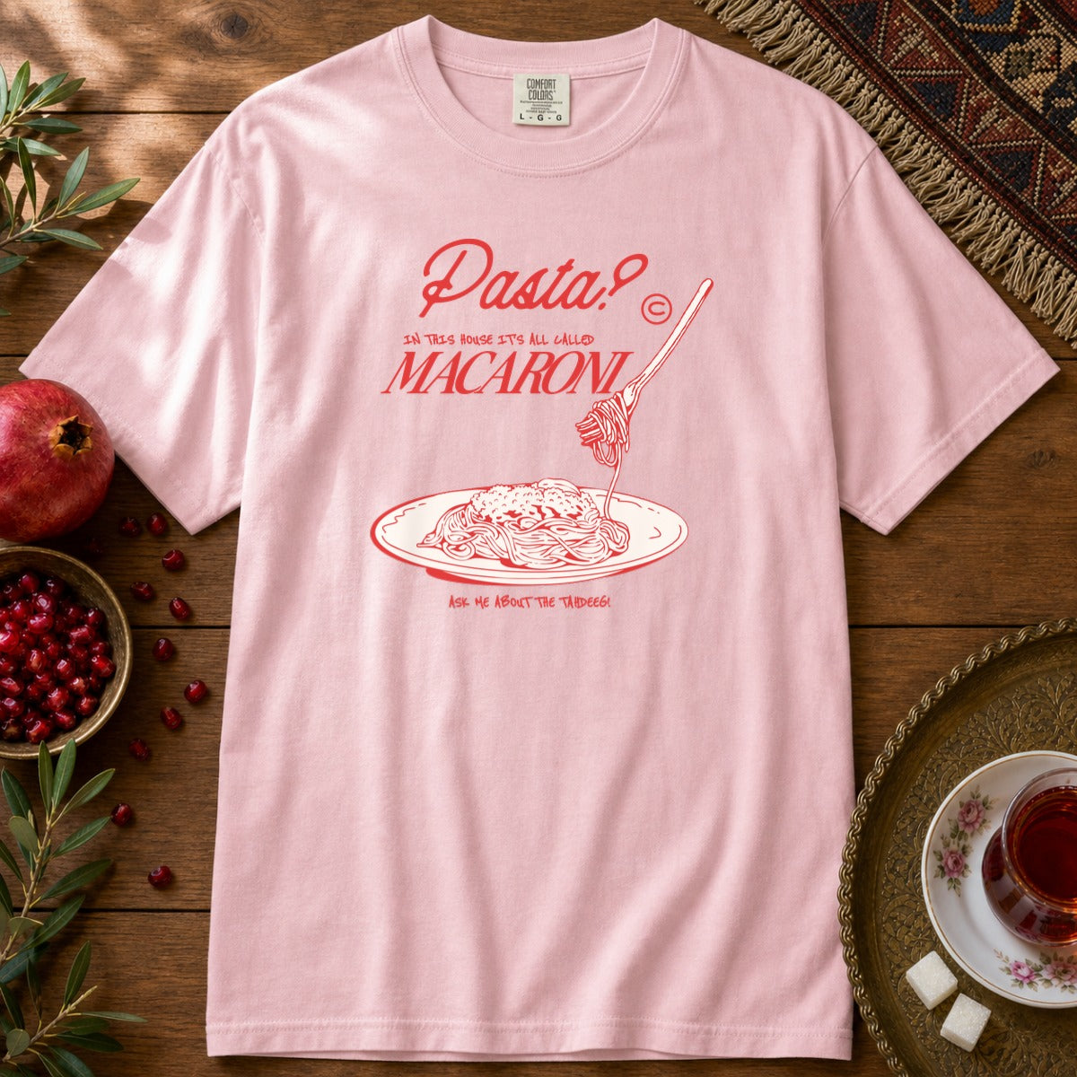 It's All Macaroni Premium Tee - Blossom