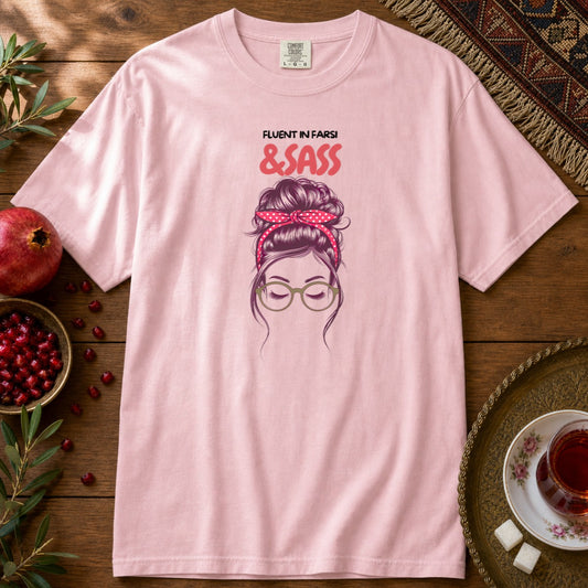 Fluent in Farsi & Sass Unisex Premium Tee - Blossom
