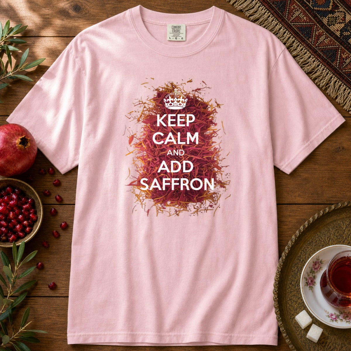 Keep Calm and Add Saffron Premium Tee - Blossom