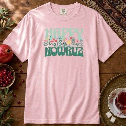 Happy Nowruz Floral Premium Tee - Blossom