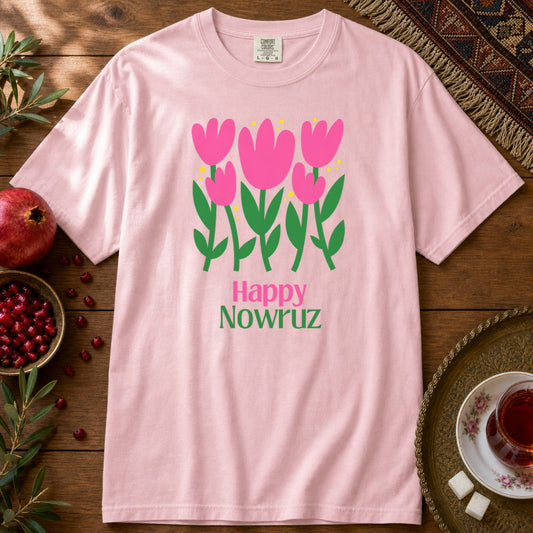 Happy Nowruz Tulips Premium Tee - Blossom