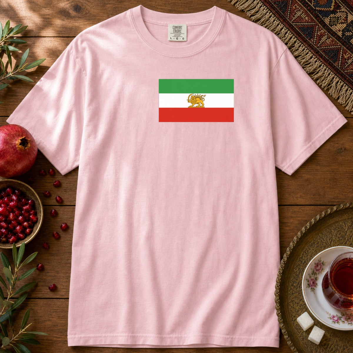 Shir-o-Khorshid (Lion & Sun) Premium Tee - Blossom