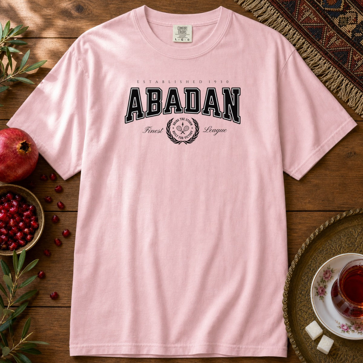 Abadan Tennis Club Premium Tee - Blossom