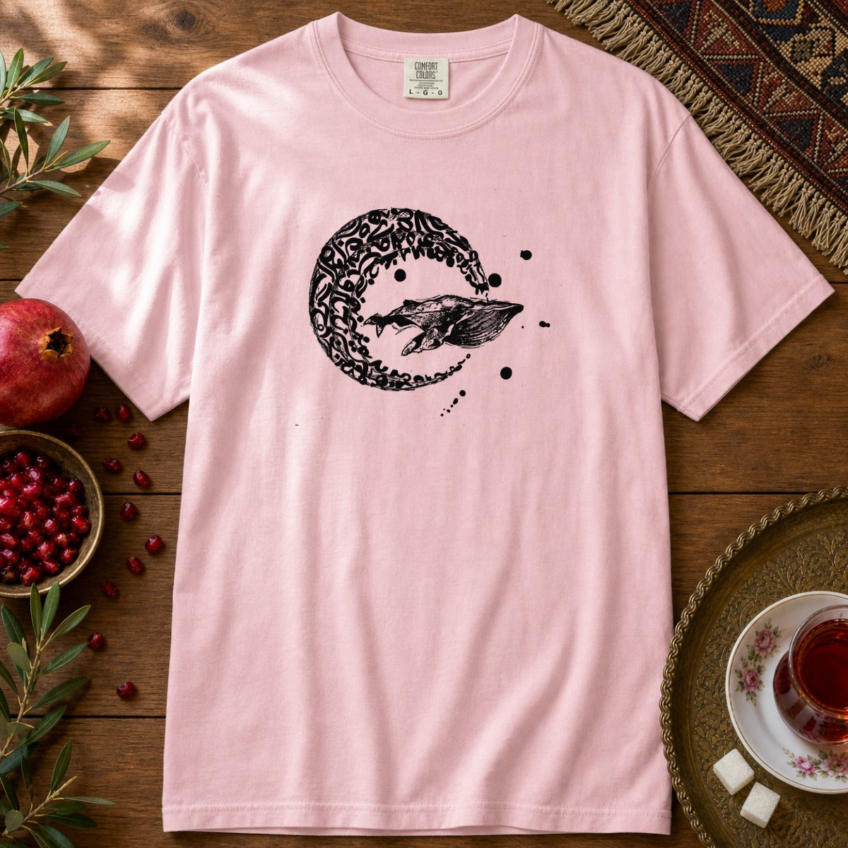 Whale Journey Premium Tee - Blossom