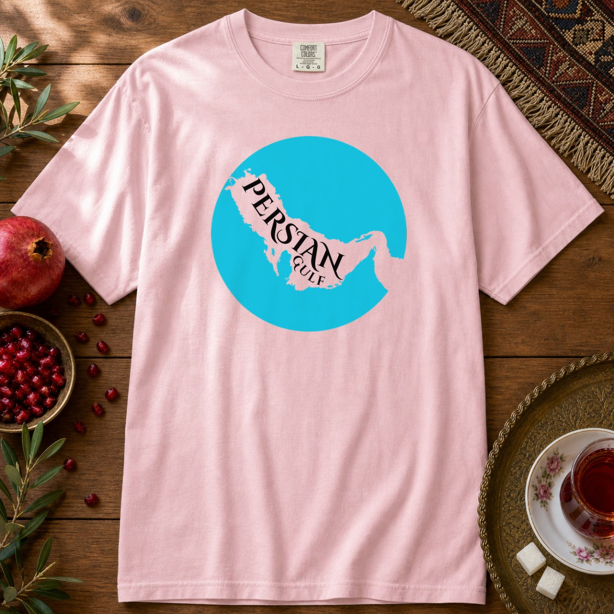 Persian Gulf Map Premium Tee - Blossom