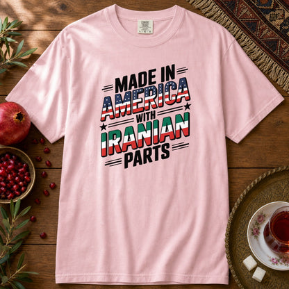 Made in America, with Iranian Parts Premium Tee - Blossom