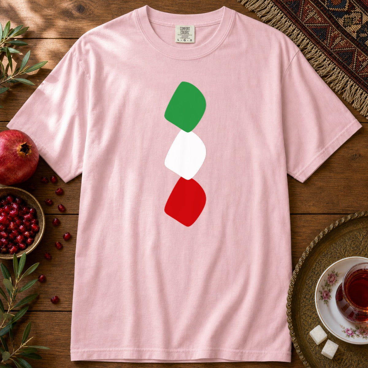 3 Noqte Iran Flag Premium Tee - Blossom