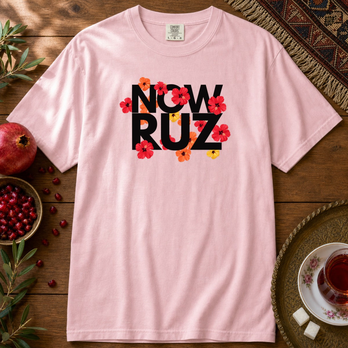 Nowruz - Floral Typography Premium Tee - Blossom