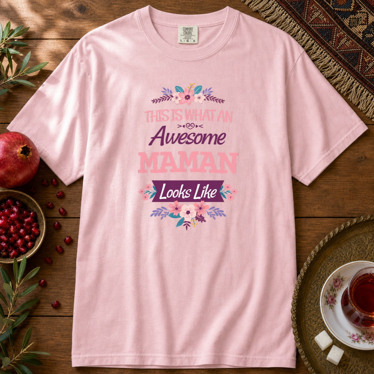 Awesome Maman Premium Tee - Blossom