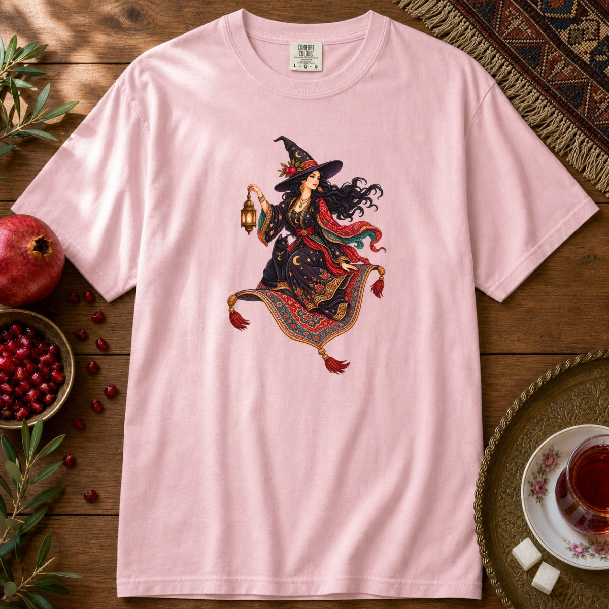 Witch and the Magic Carpet Premium Tee - Blossom