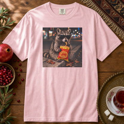 Pofak Raccoon Premium Tee - Blossom
