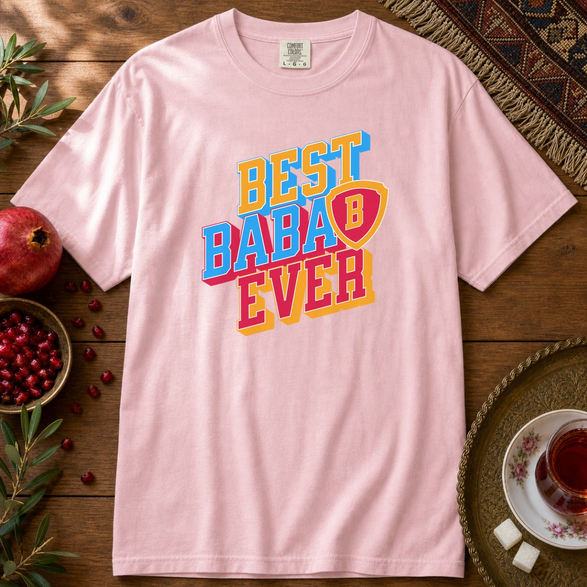 Best Baba Ever - Shield Premium Tee - Blossom