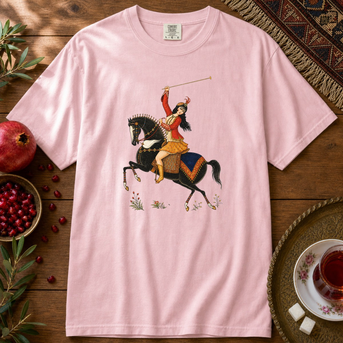 Qajari Polo Premium Tee - Blossom