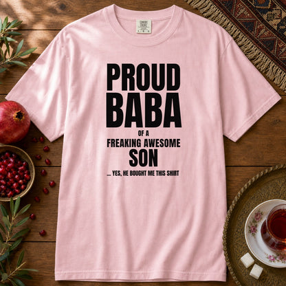 Proud Baba of a Son Premium Tee - Blossom