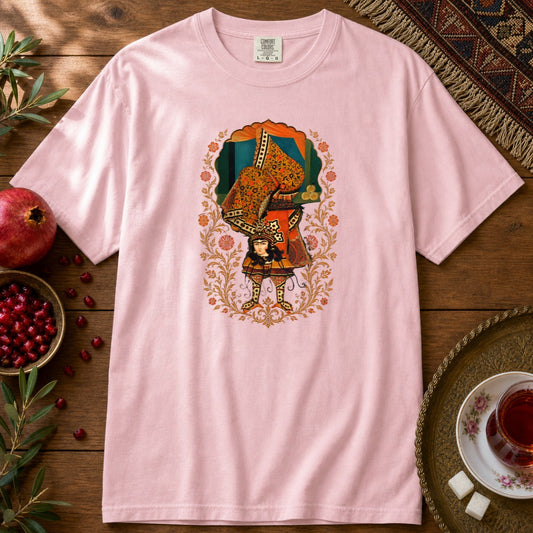 Balancing, Qajar Style Premium Tee - Blossom