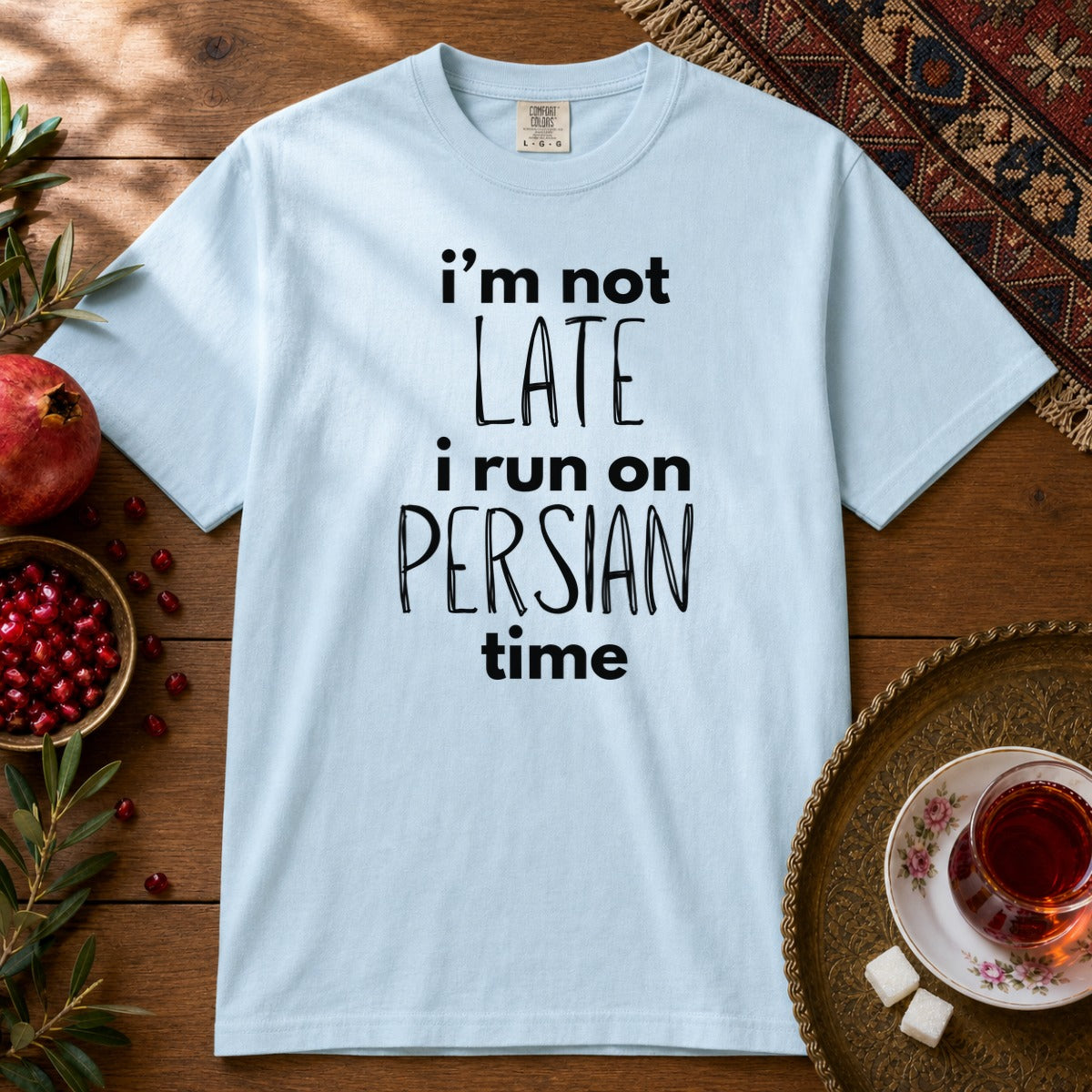 Persian Late Premium Tee - Chambray
