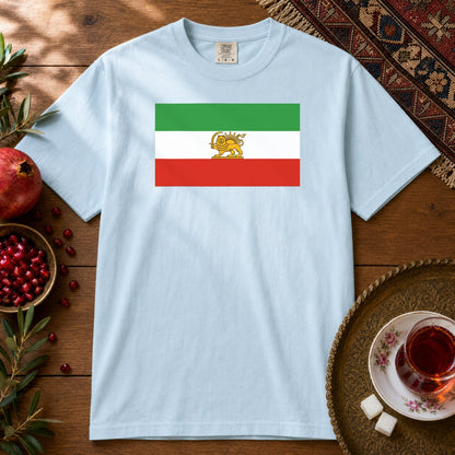 Shir-o-Khorshid (Lion & Sun) Premium Tee - Chambray