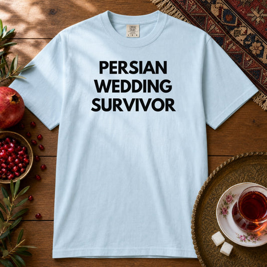 Persian Wedding Survivor Premium Tee - Chambray