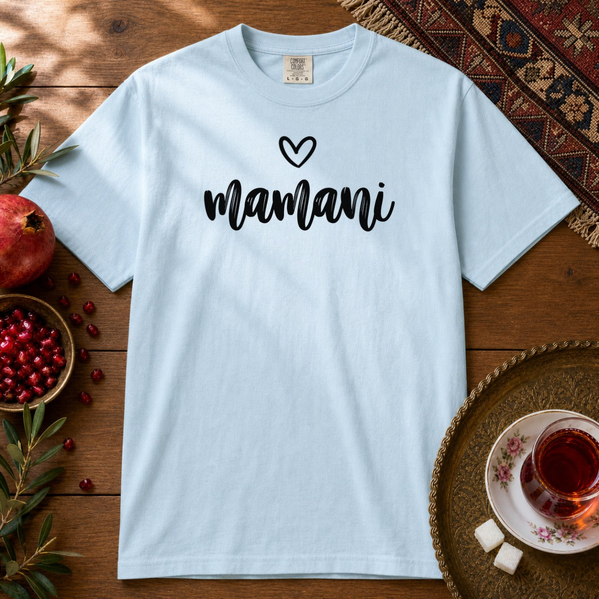 Mamani Heart Premium Tee - Chambray