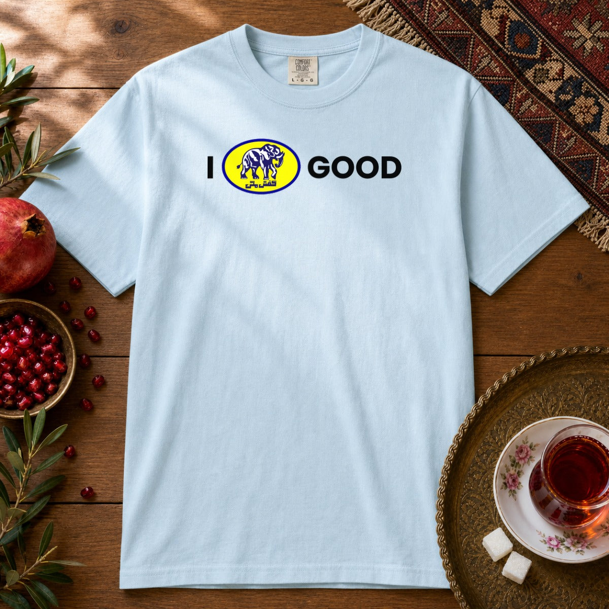 I Feel Good Premium Tee - Chambray