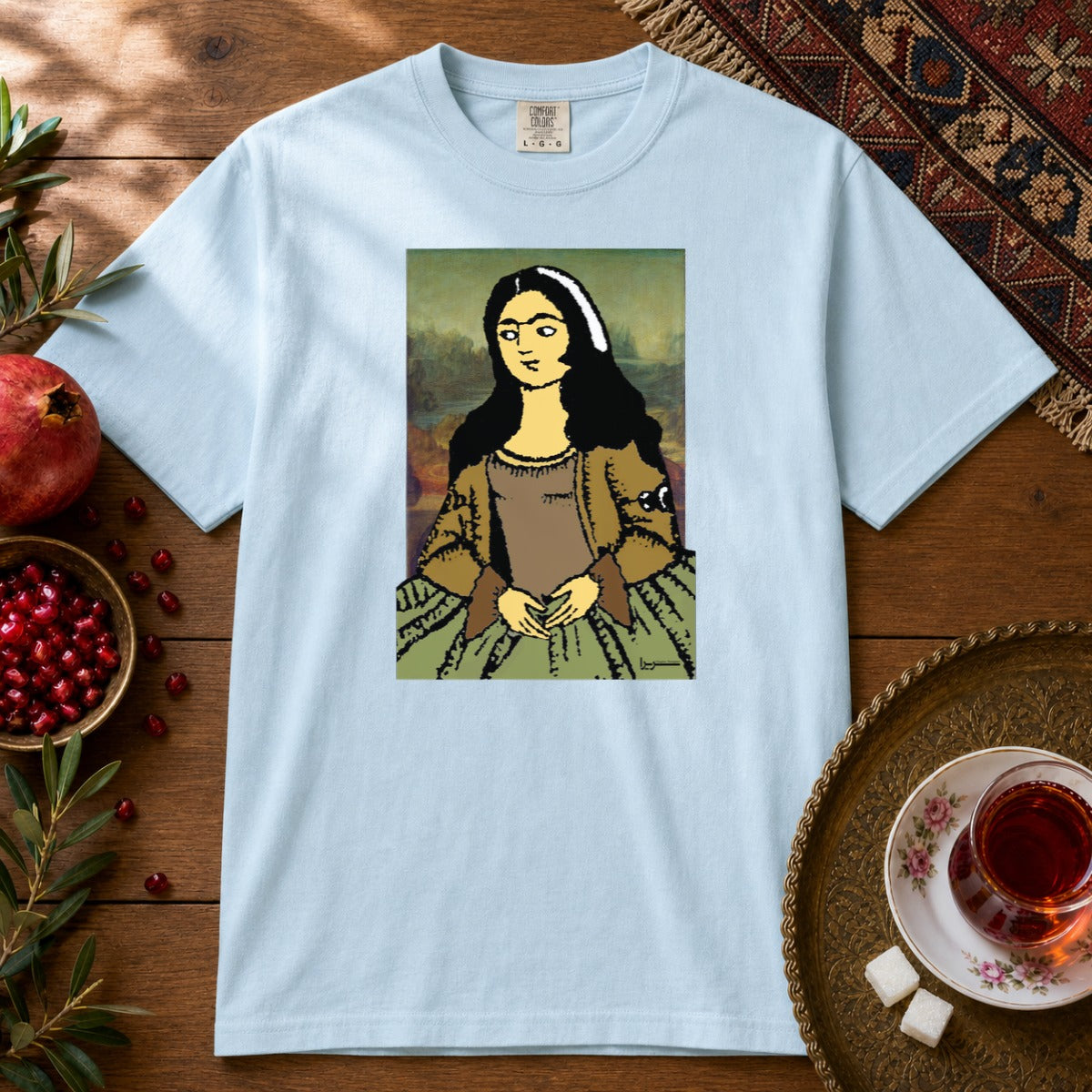 Mona Lisa Premium Tee - Chambray