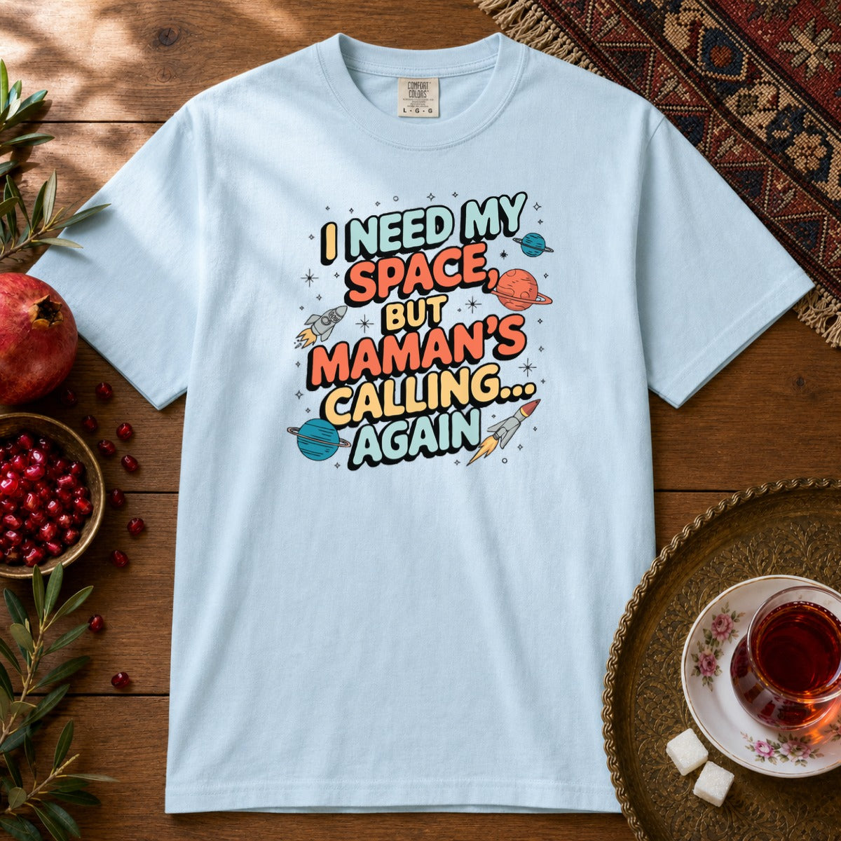 I Need My Space Premium Tee - Chambray