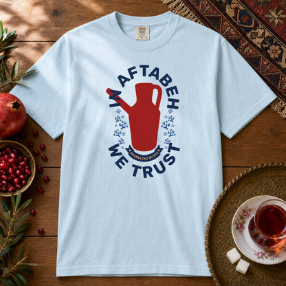 In Aftabeh We Trust Premium Tee - Chambray