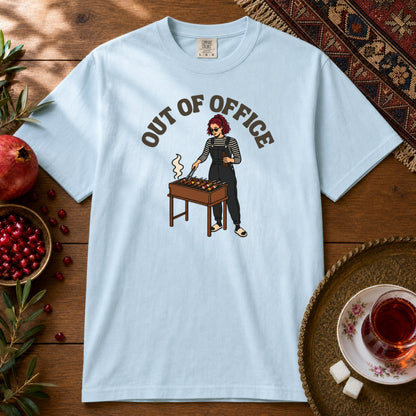 Out of Office - Female Premium Tee - Chambray