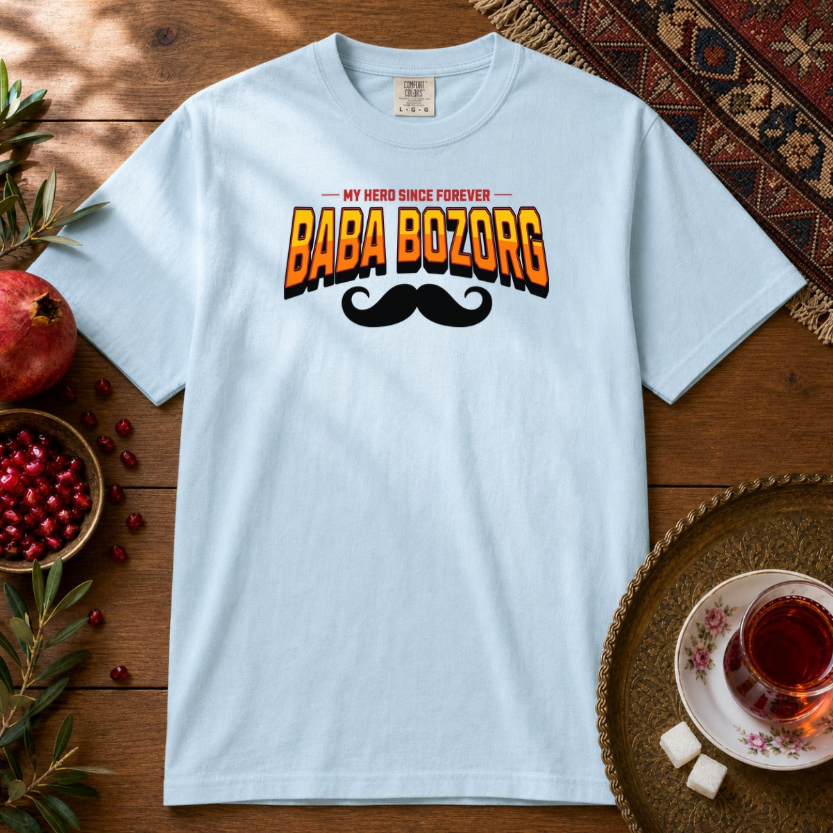 Bababozorg Hero Premium Tee - Chambray
