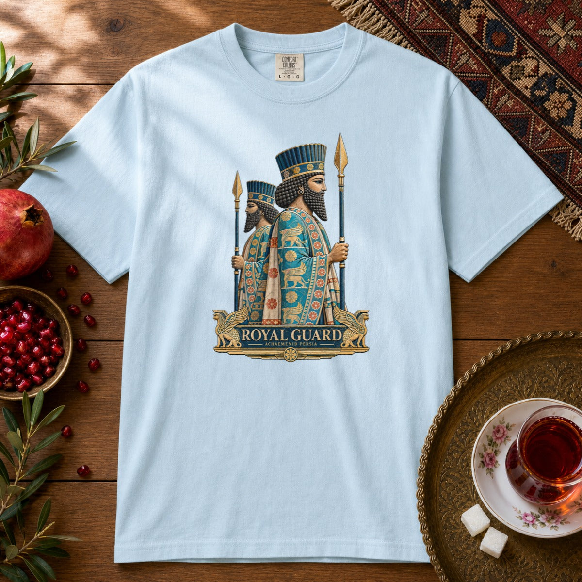 Achaemenid Royal Guard Premium Tee - Chambray