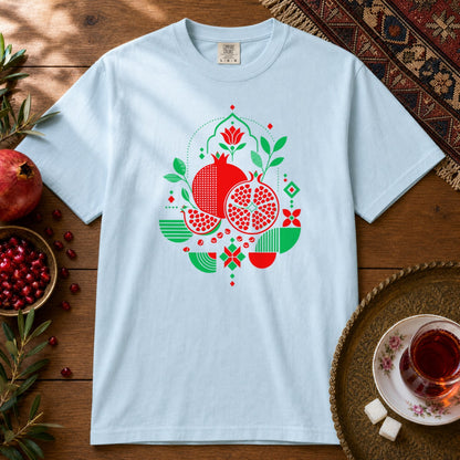 Pomegranate Premium Tee - Chambray