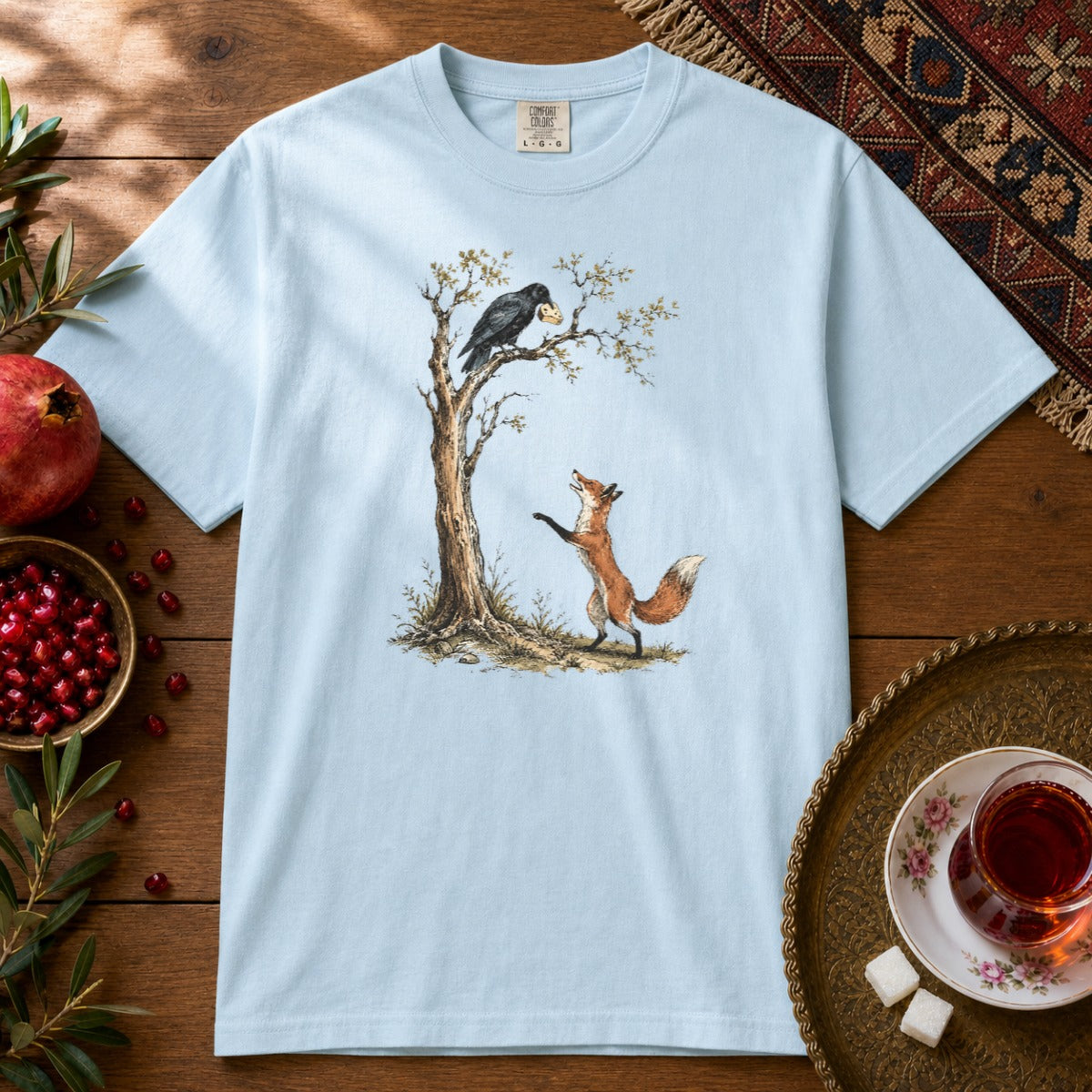 Roobah va Kalagh Premium Tee - Chambray