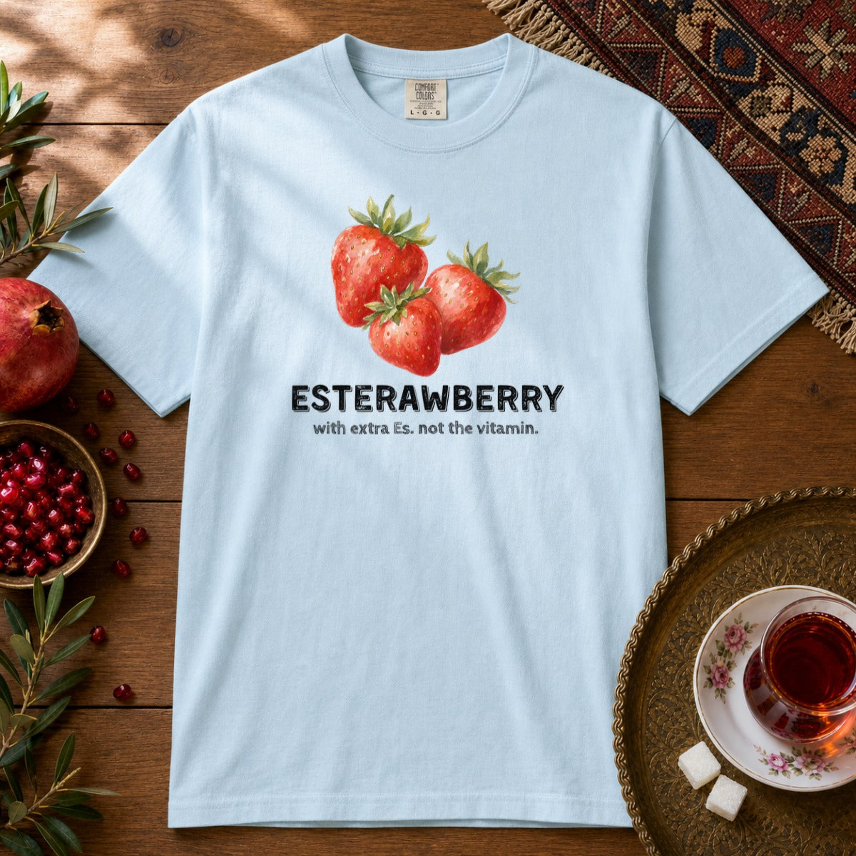 Esterawberry Premium Tee - Chambray