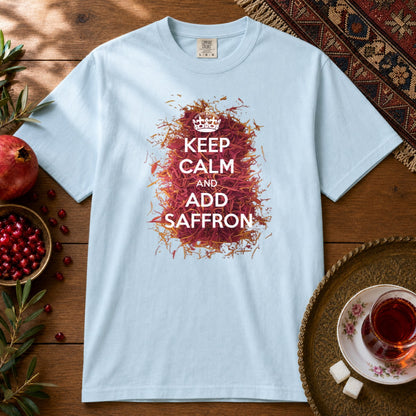 Keep Calm and Add Saffron Premium Tee - Chambray