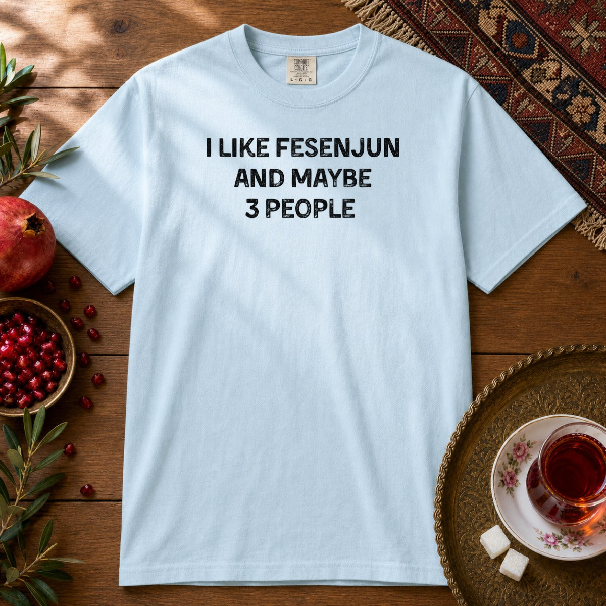 I Like Fesenjun Premium Tee - Chambray