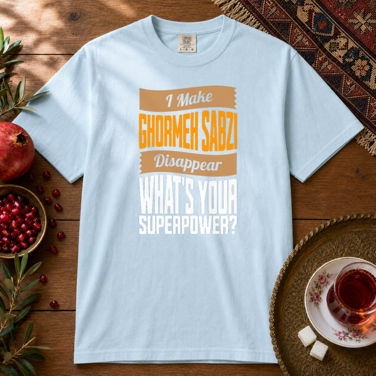 I make Ghormeh Sabzi disappear Premium Tee - Chambray