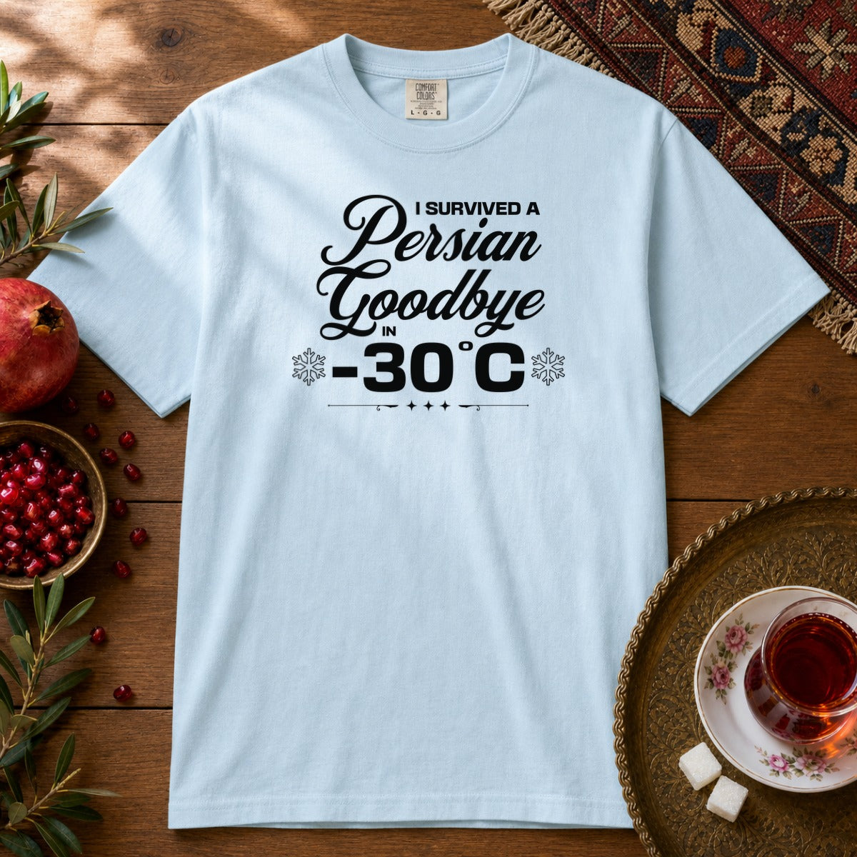 Persian Goodbye Survivor Premium Tee - Chambray