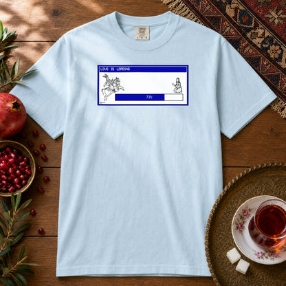 Love is Loading Premium Tee - Chambray