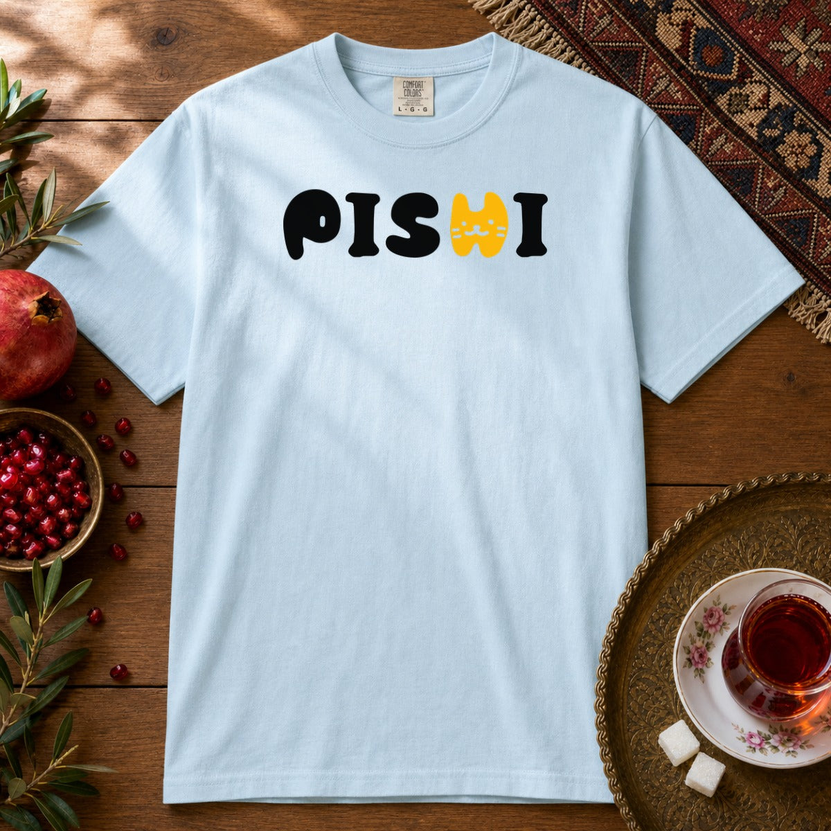 Pishi Type Premium Tee - Chambray