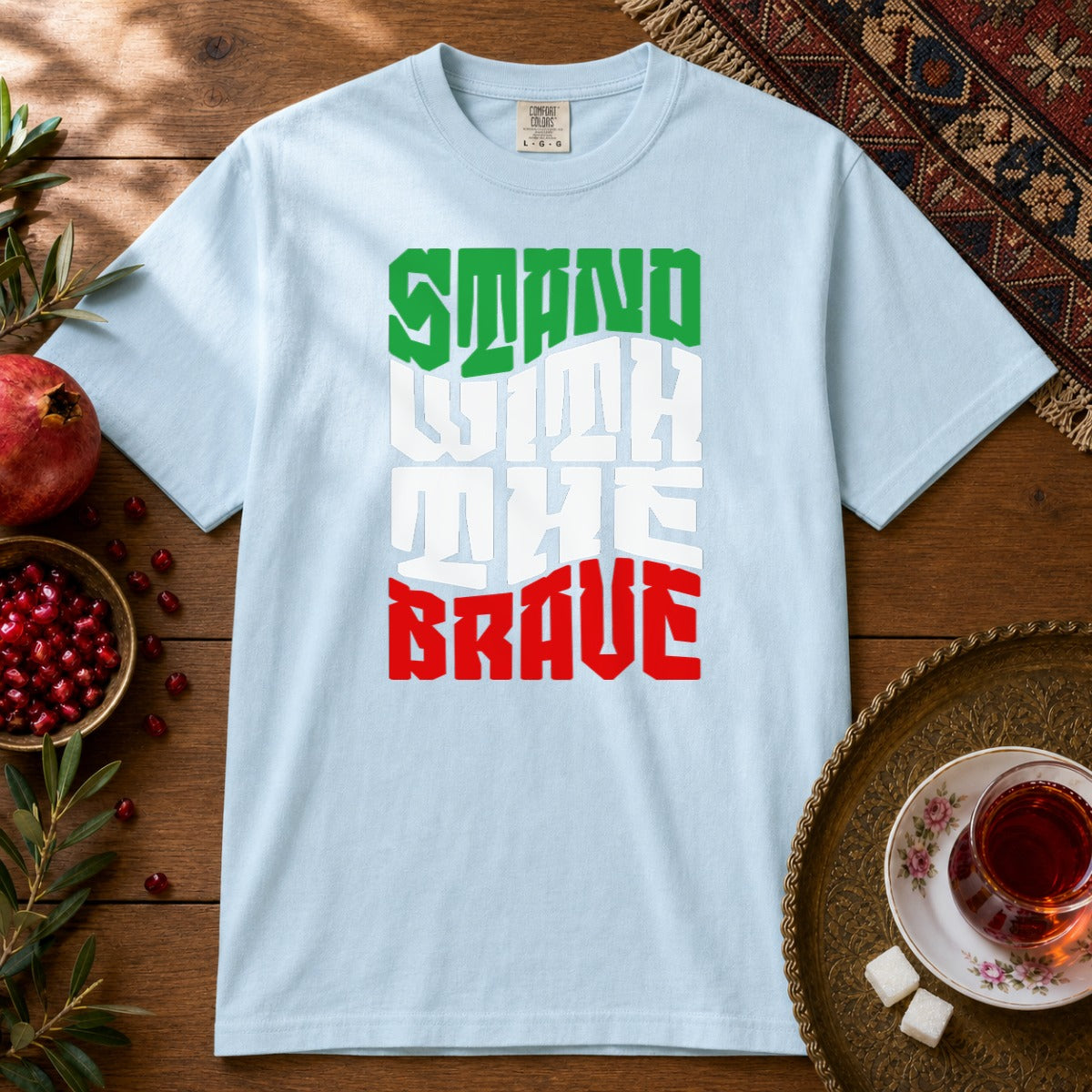 Stand with the Brave Premium Tee - Chambray