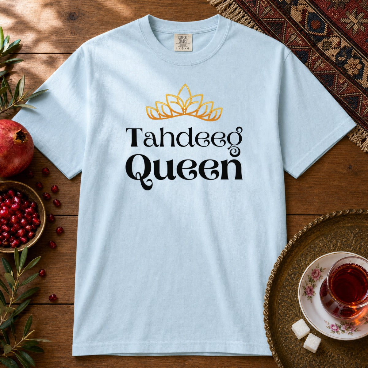 Tahdeeg Queen Premium Tee - Chambray