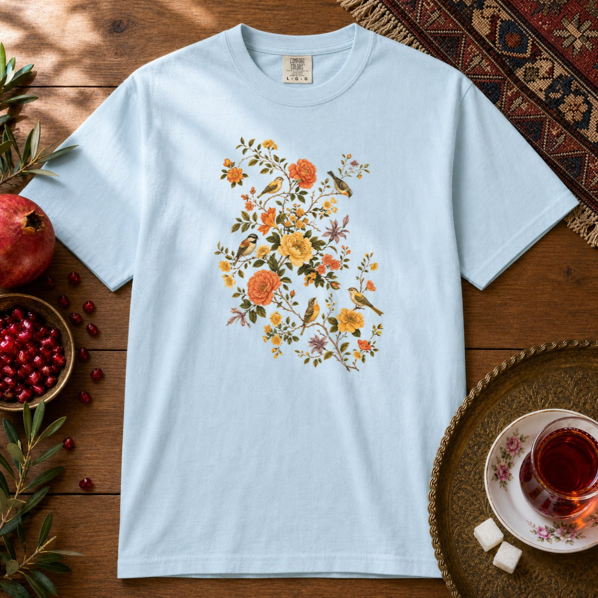Gol va Morgh Premium Tee - Chambray