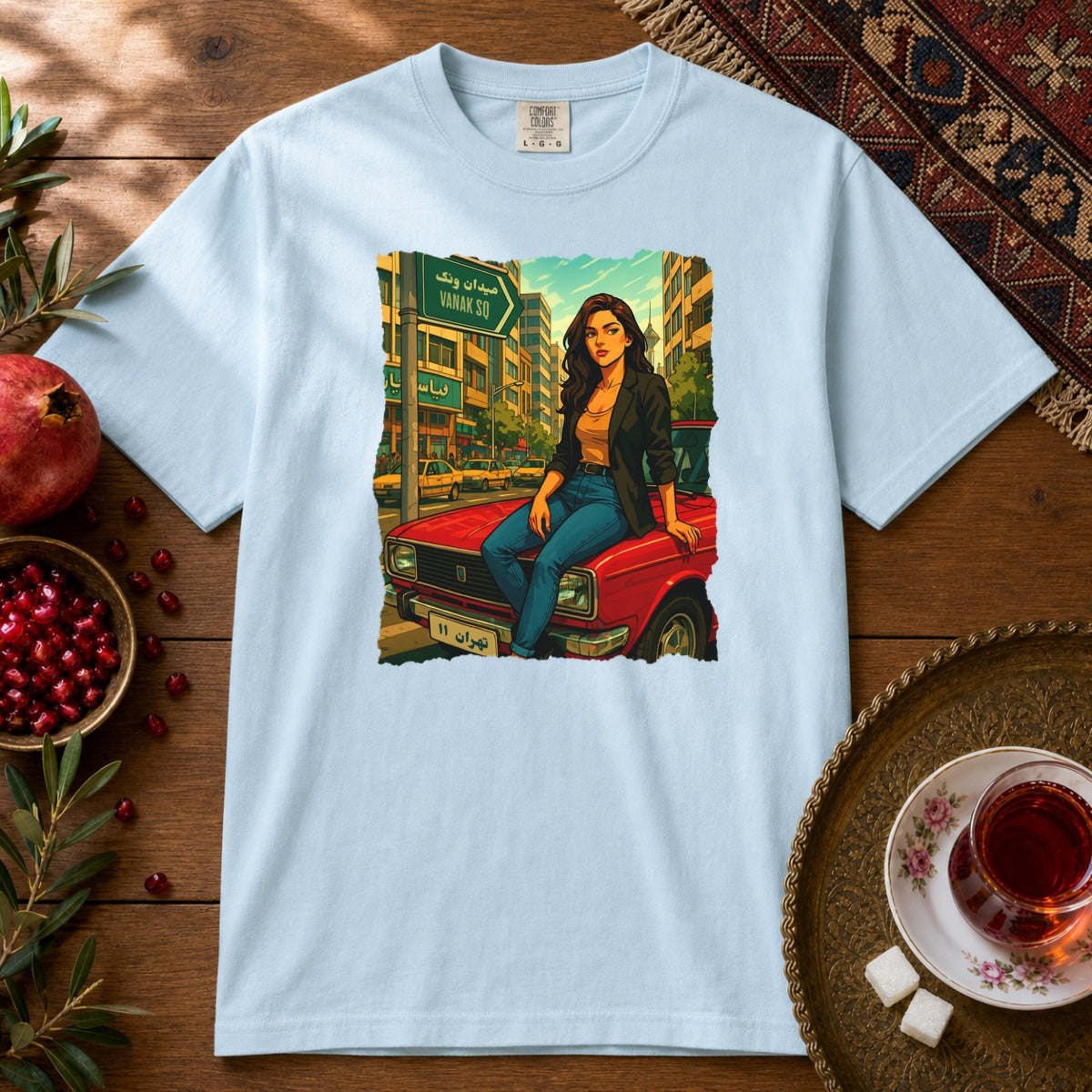 Paykan Girl Premium Tee - Chambray