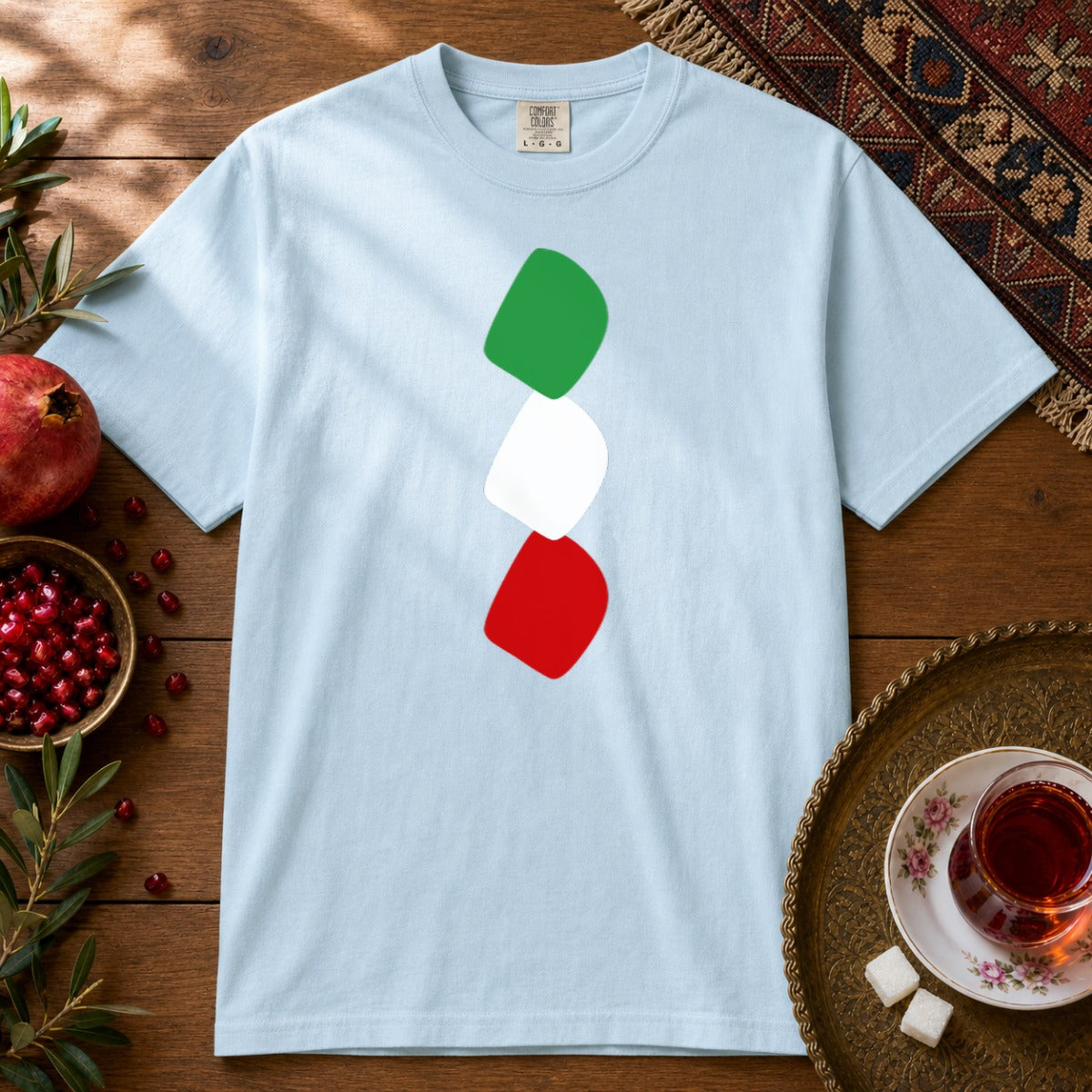 3 Noqte Iran Flag Premium Tee - Chambray