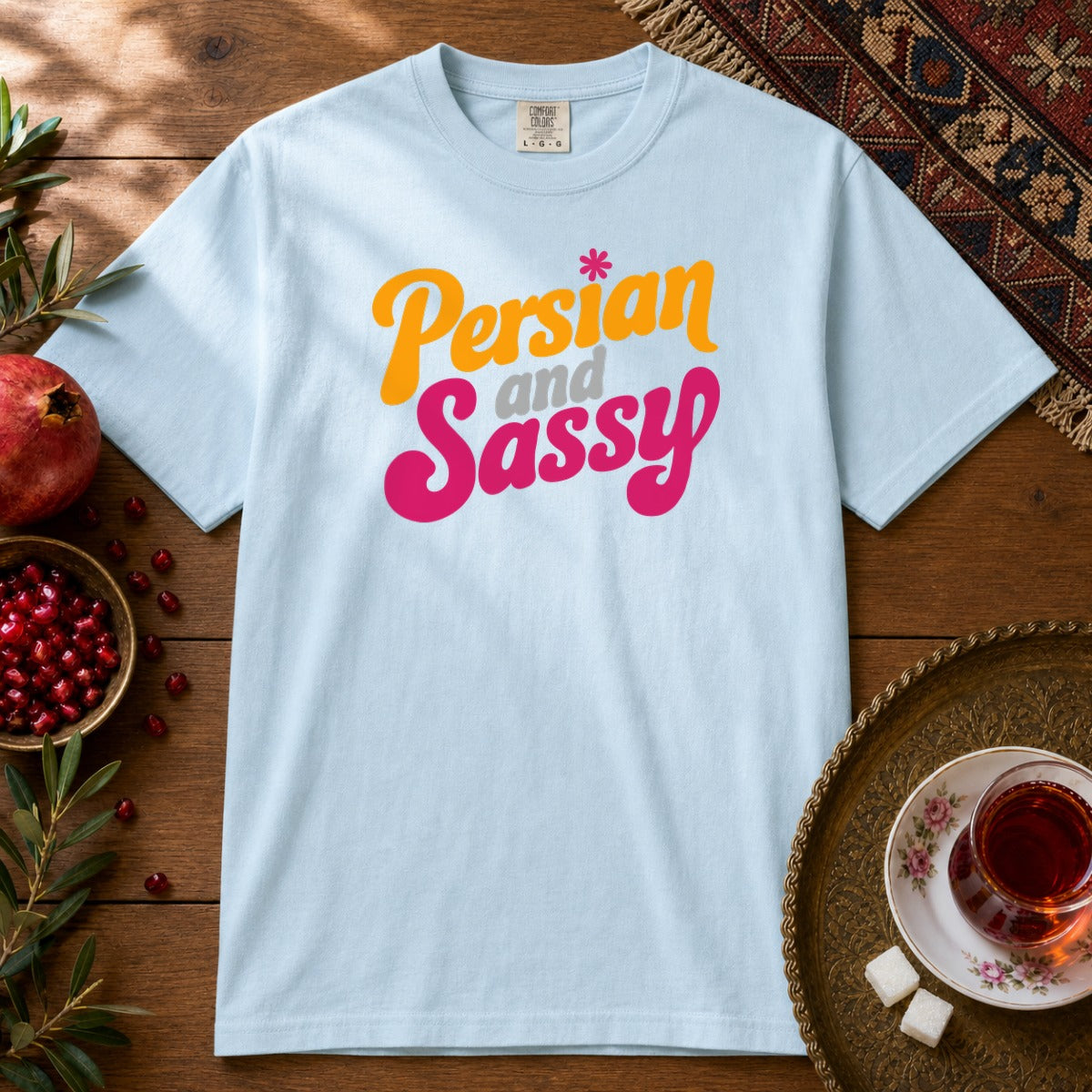 Persian and Sassy Premium Tee - Chambray
